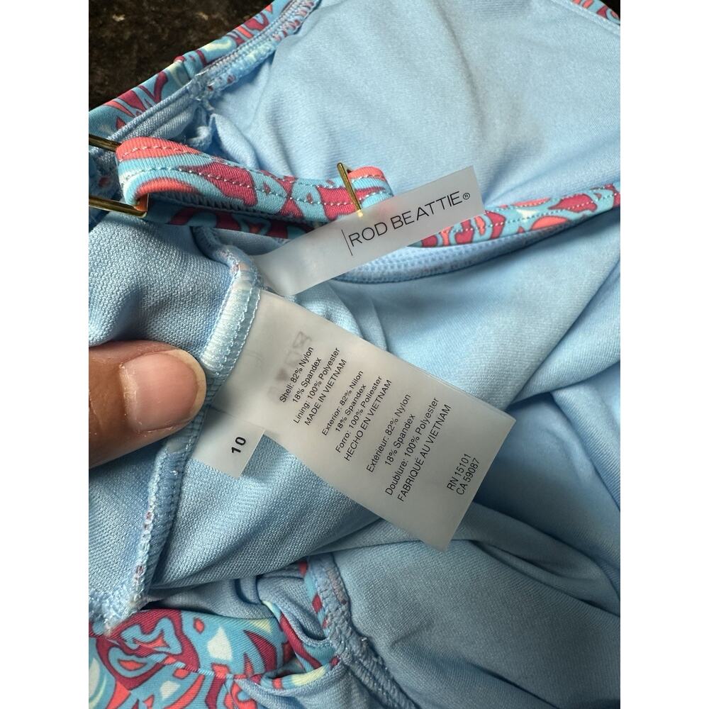 Bleu Rod Beattie Cross Back One Piece Swimsuit sz 10 - Picture 3 of 3